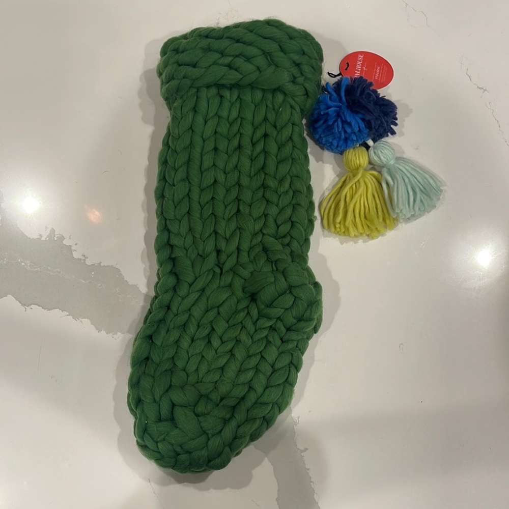 Target Opalhouse Chunky Knit Stocking - DARK GREEN